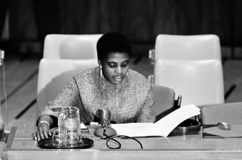 Miriam Makeba at UN March 1964