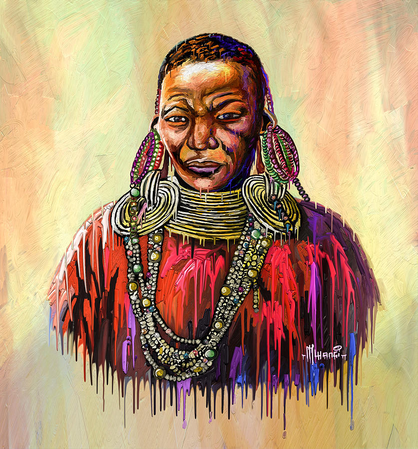 Wangu wa Makeri is a painting by Anthony Mwangi