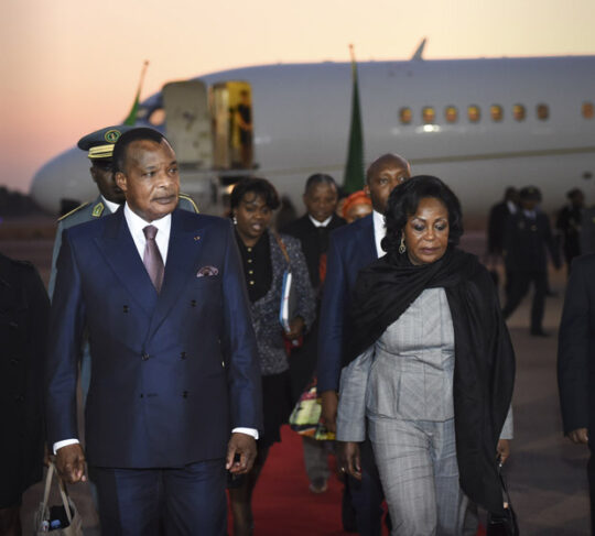 President of Congo Brazzaville, His Excellency Denis Sassou Nguesso and First Lady Antoinette Sassou Nguesso. Photo credit: GovernmentZA/Flickr