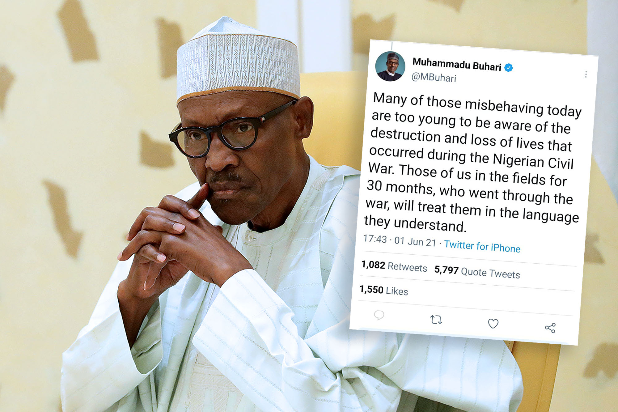Nigeria's President Muhammadu Buhari had his Twitter account suspended.NurPhoto via Getty Images